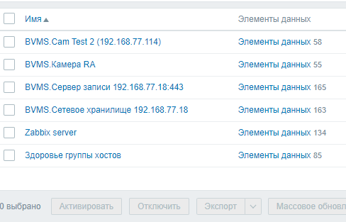 СФЕРА-Мониторинг v1.0 > 4.3.2 Работа интеграции BVMS в Zabbix > image-2024-6-18_15-49-23.png (Рисунок 4.3.2.1 - Устройства интеграции BVMS)